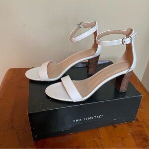 The Limited white Quinta strap heel sandals Like new Women 8